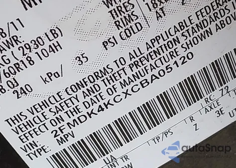 2012 Ford Edge Limited z USA, uszkodzony, nr VIN 2FMDK4KCXCBA05120